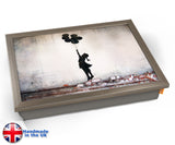 Banksy Balloons Lap Tray - Chrome Effect Frame