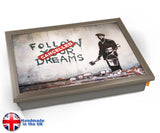 Banksy Dreams Cancelled Lap Tray - Chrome Effect Frame