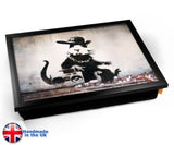 Banksy Rap Rat Lap Tray - Black Frame