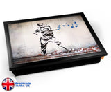 Banksy Soldier Music Lap Tray - Black Frame